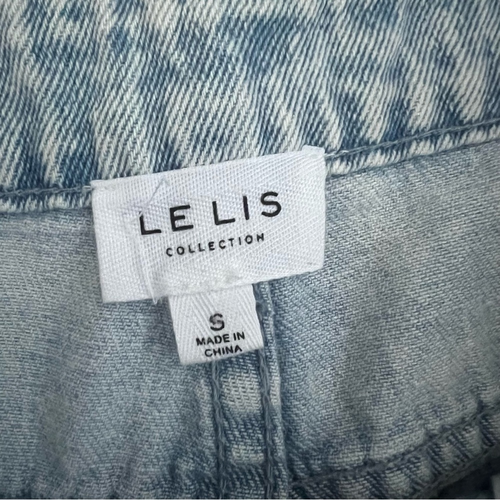 Le Lis High Rise Bootcut Light Wash Jeans Denim Flare Hippie 26 Seams Stone Wash - Picture 4 of 10